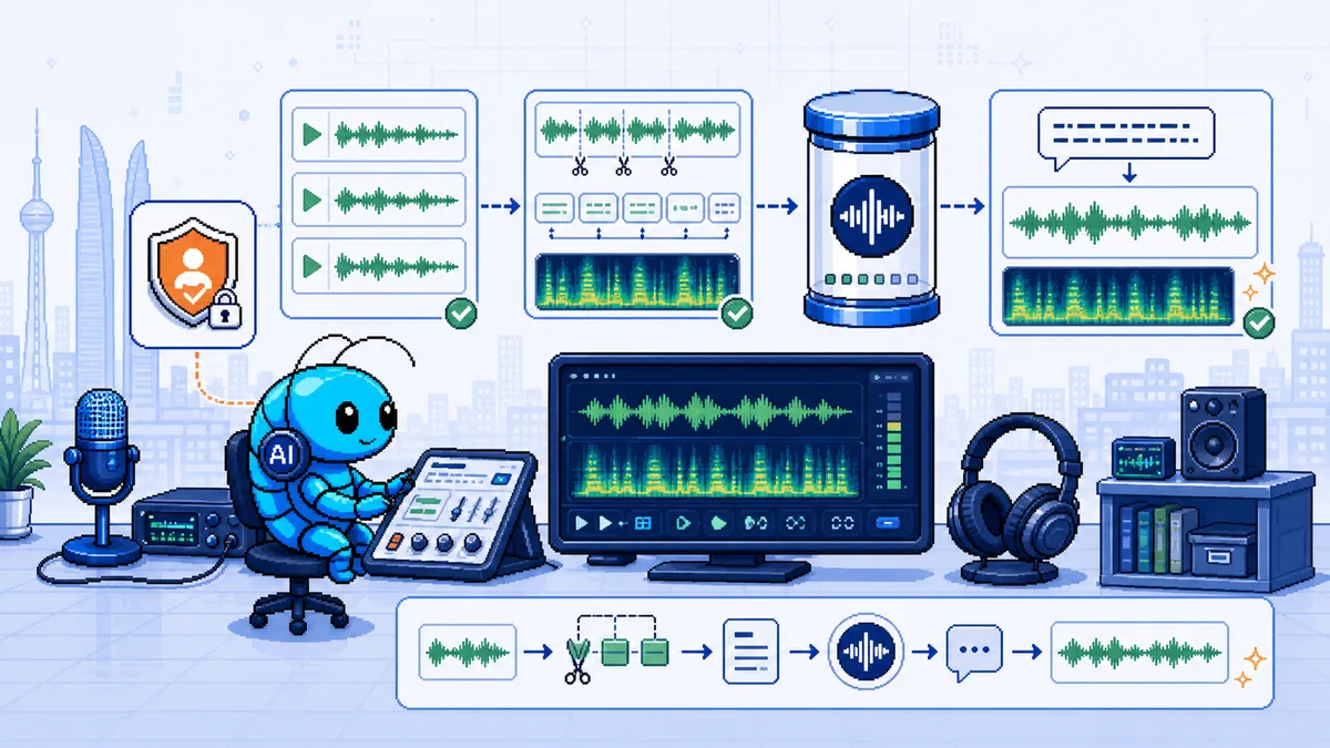蓝色像素虾把短音频样本整理成自定义语音模型